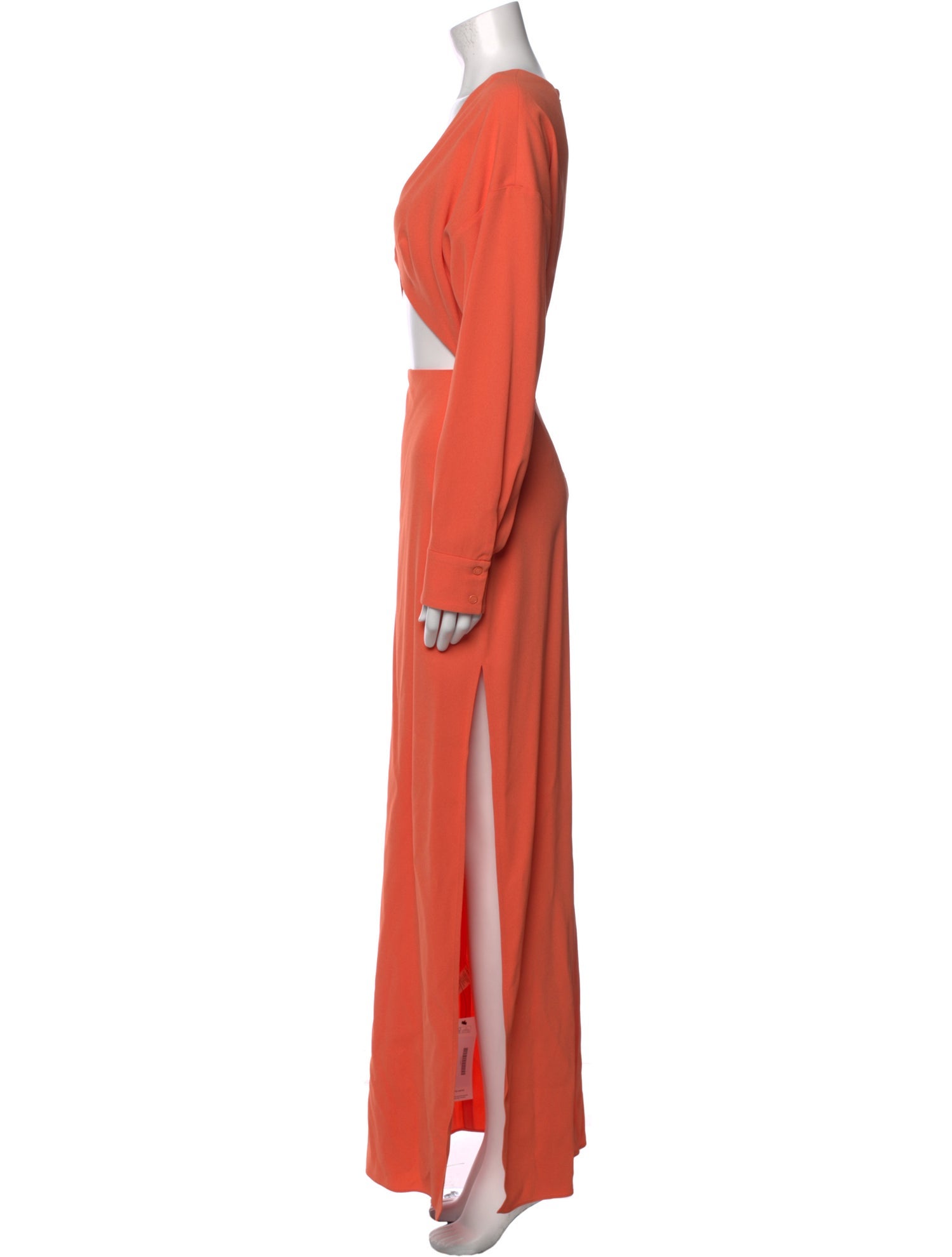 LAPOINTE V-Neck Long Dress
