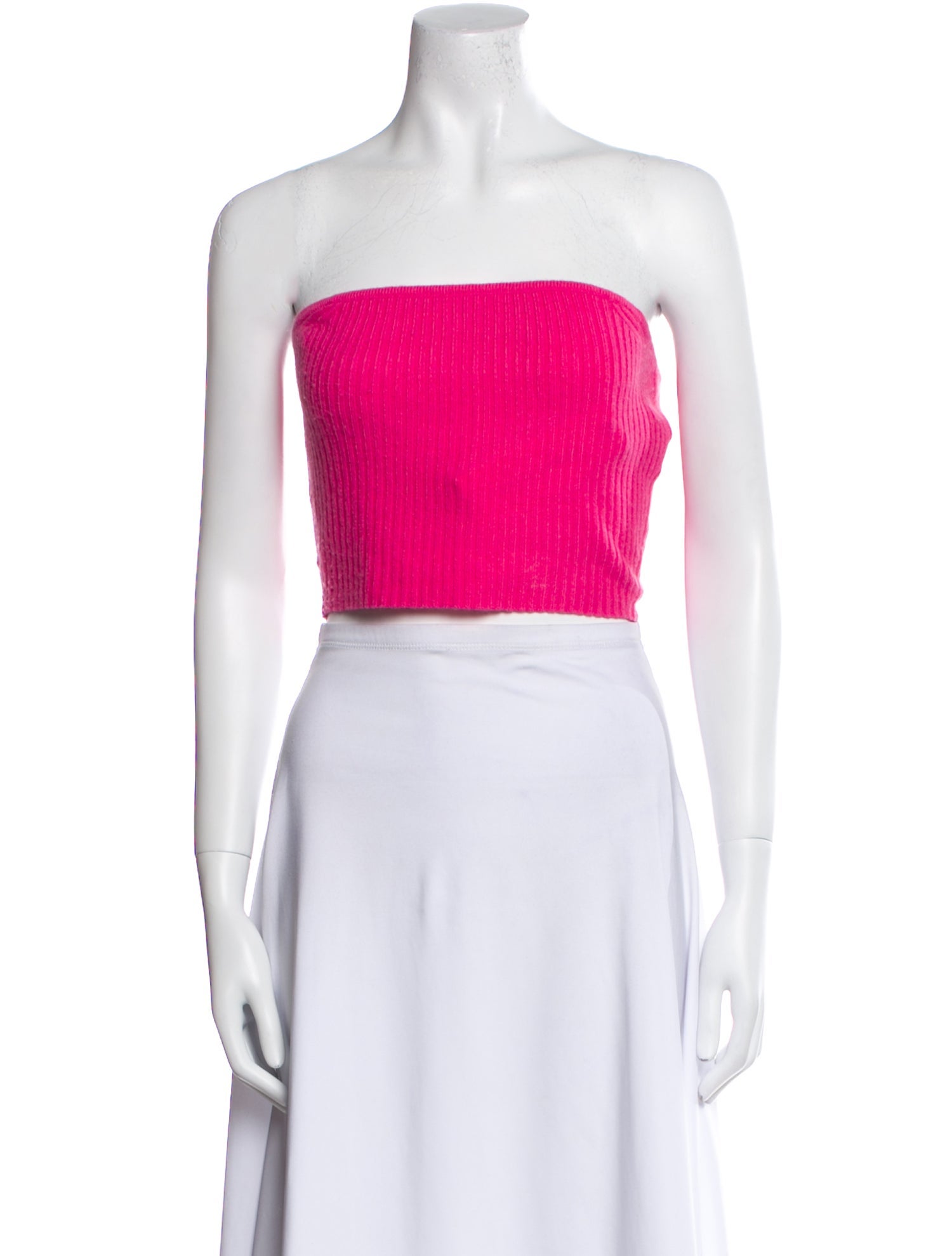 LAPOINTE Cashmere Strapless Crop Top