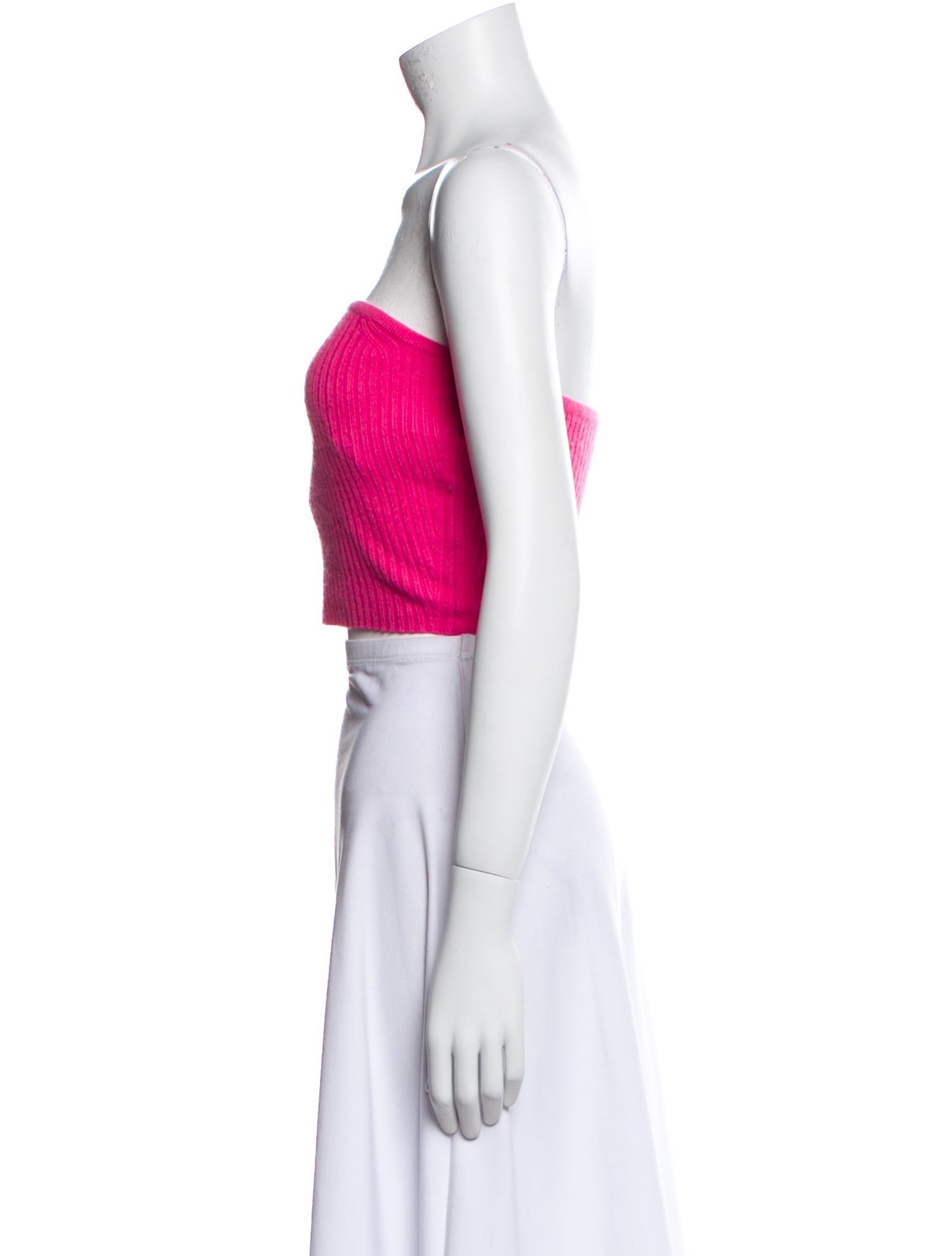 LAPOINTE Cashmere Strapless Crop Top