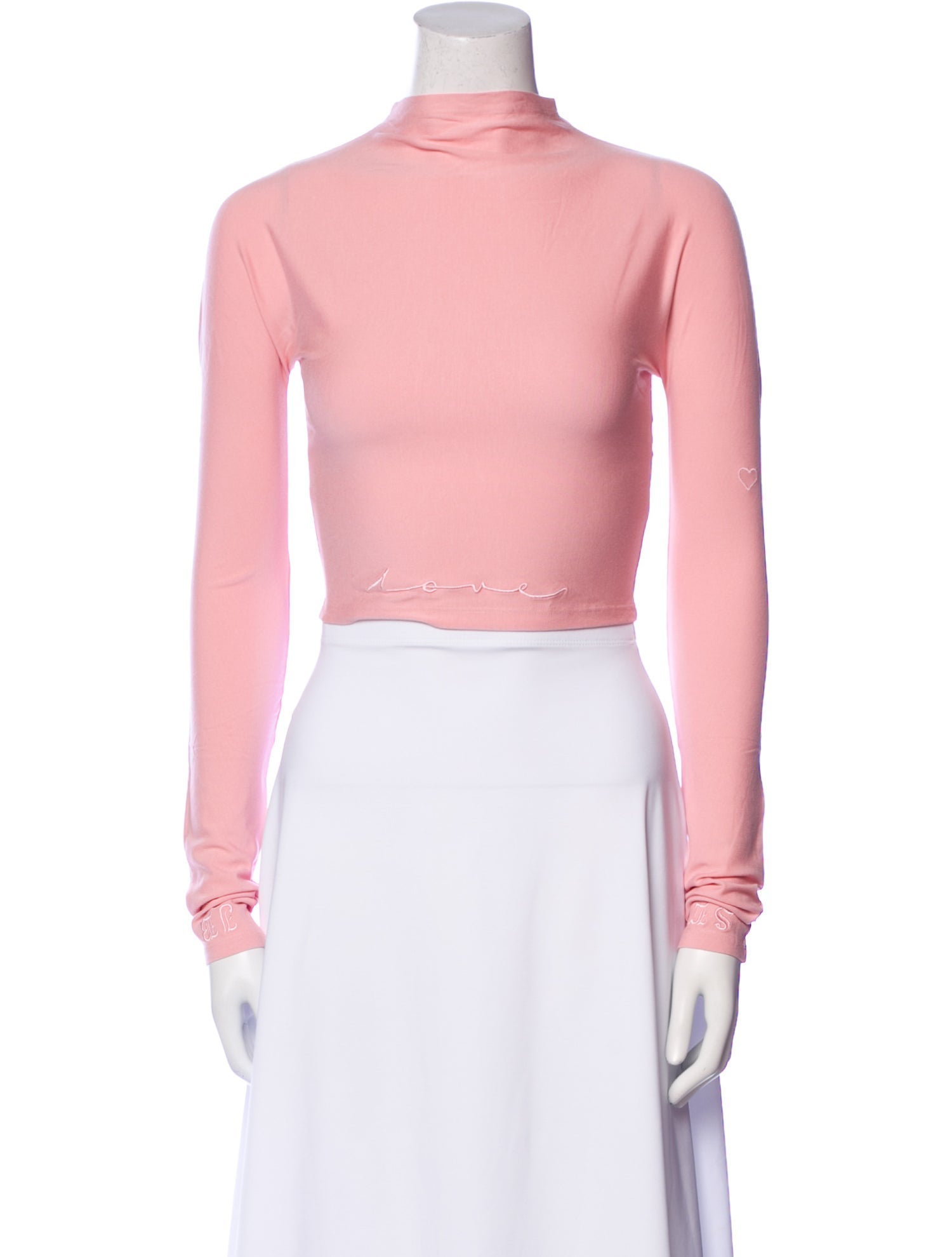 LAPOINTE Mock Neck Long Sleeve Crop Top w/ Tags