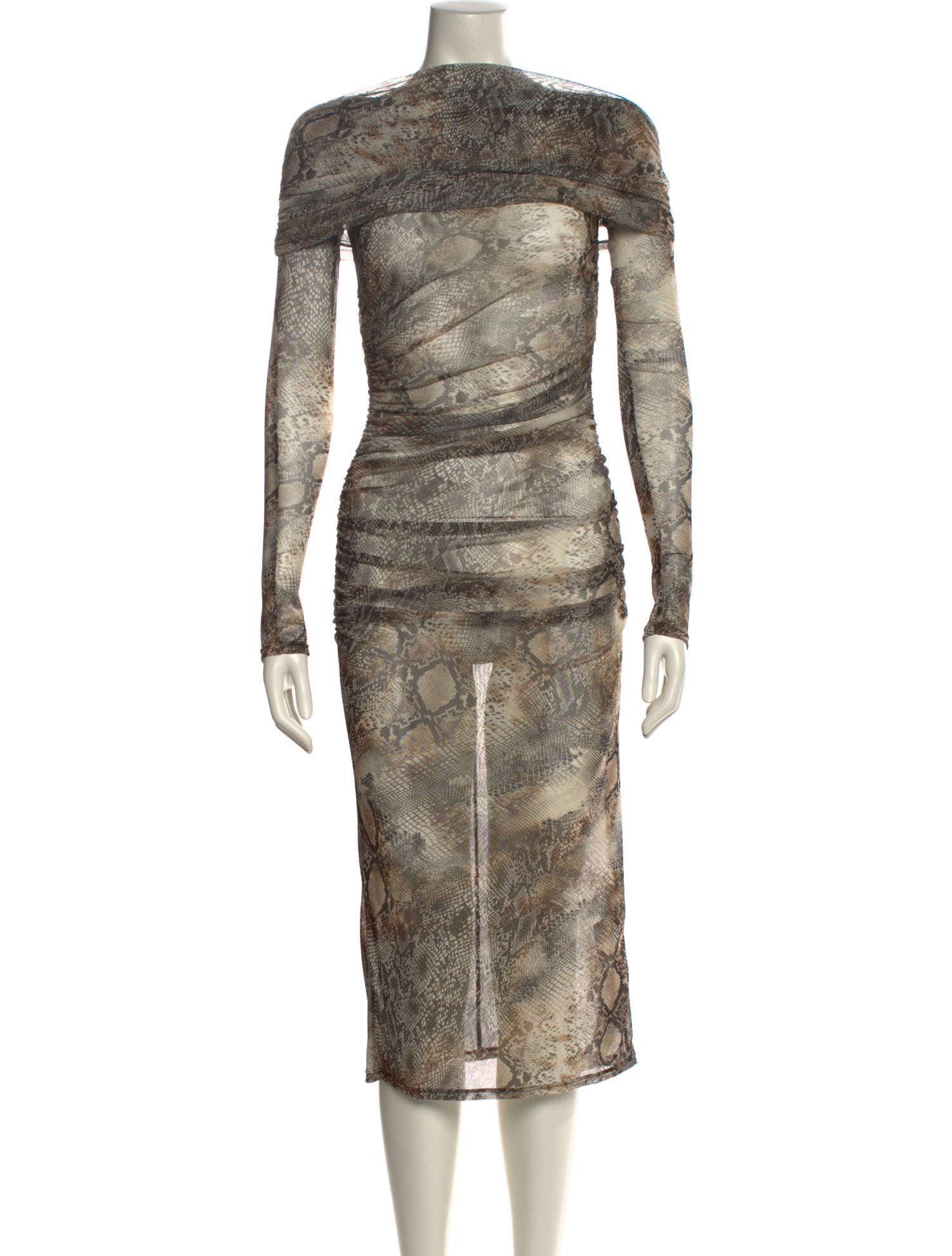 LAPOINTE Mesh Midi Length Dress