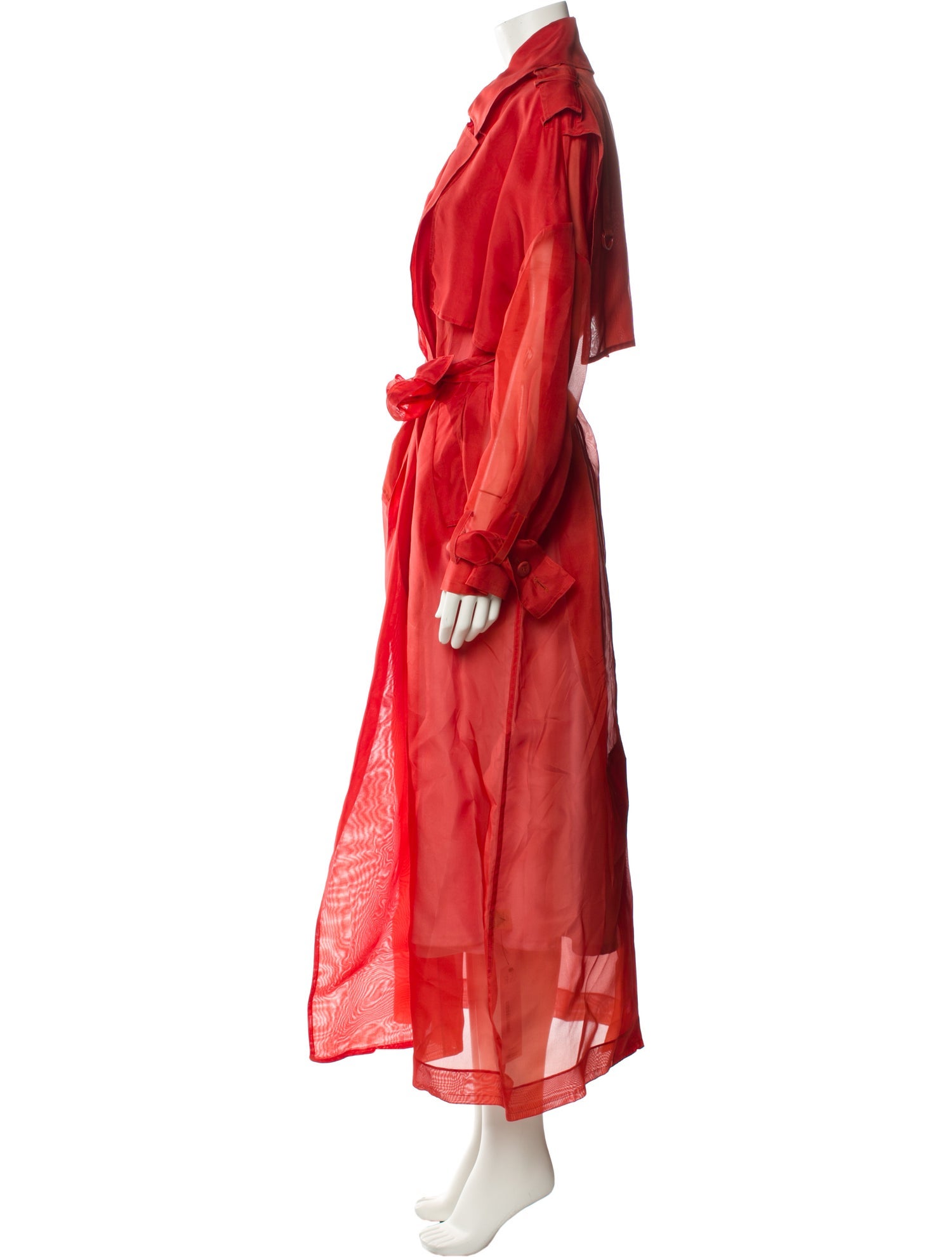 LAPOINTE Silk Trench Coat