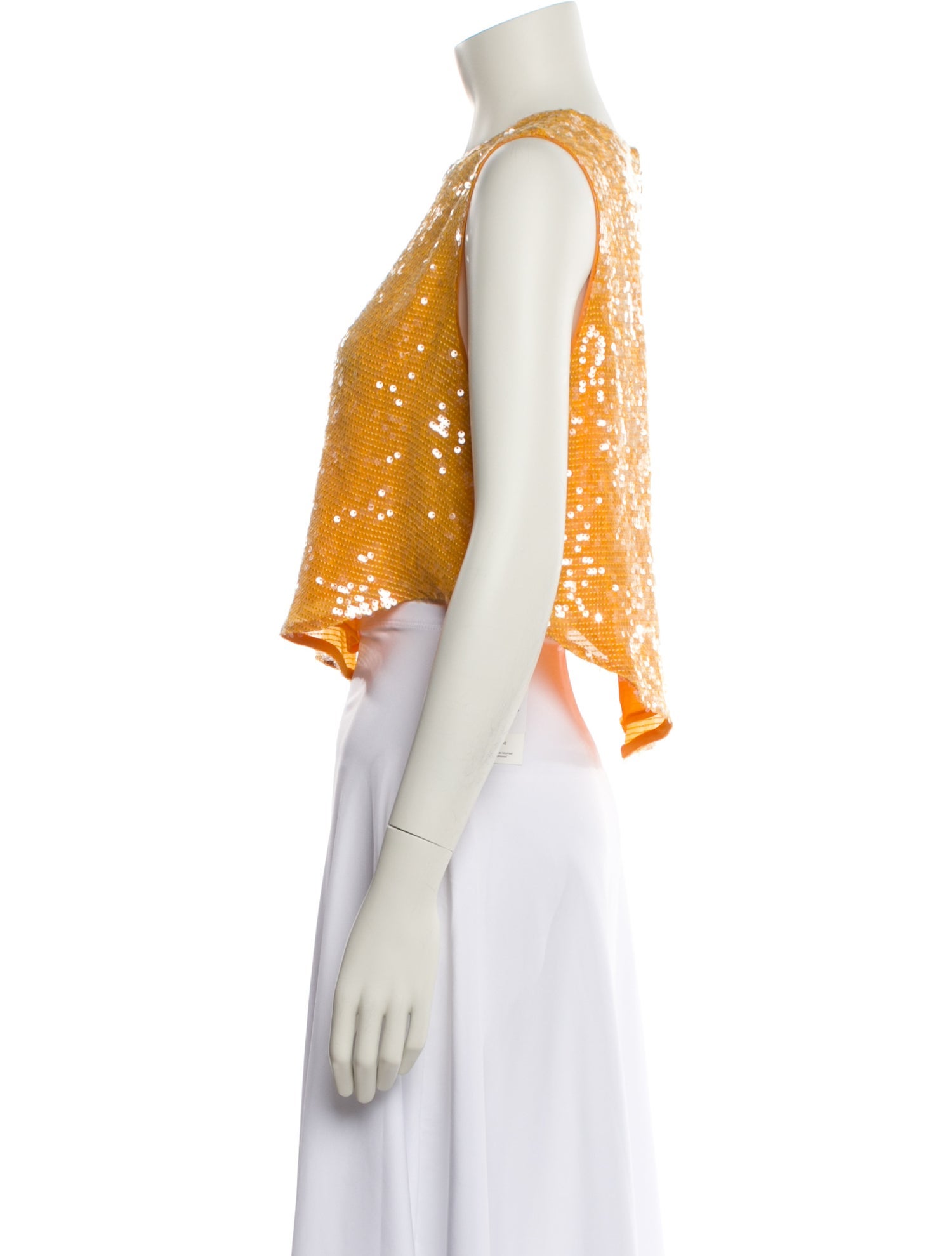 LAPOINTE Crew Neck Sleeveless Crop Top