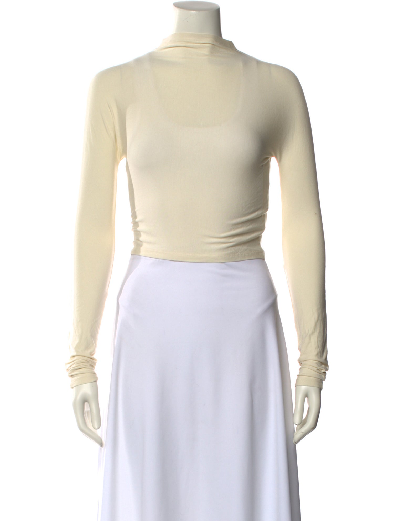 LAPOINTE Turtleneck Long Sleeve Crop Top w/ Tags