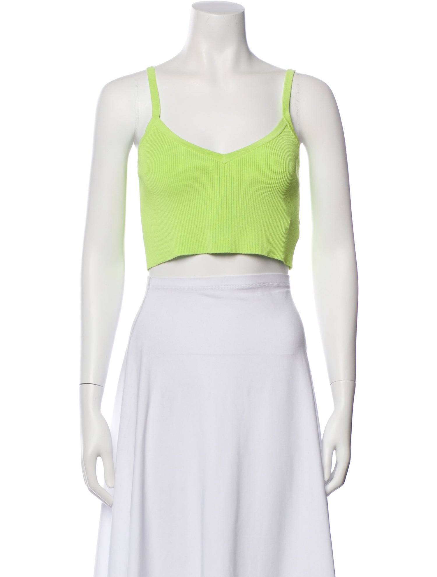 LAPOINTE V-Neck Sleeveless Crop Top