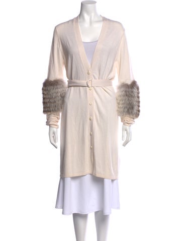 Pre-owned Lapointe Merino Wool Plunge Neckline Romper In Neutral