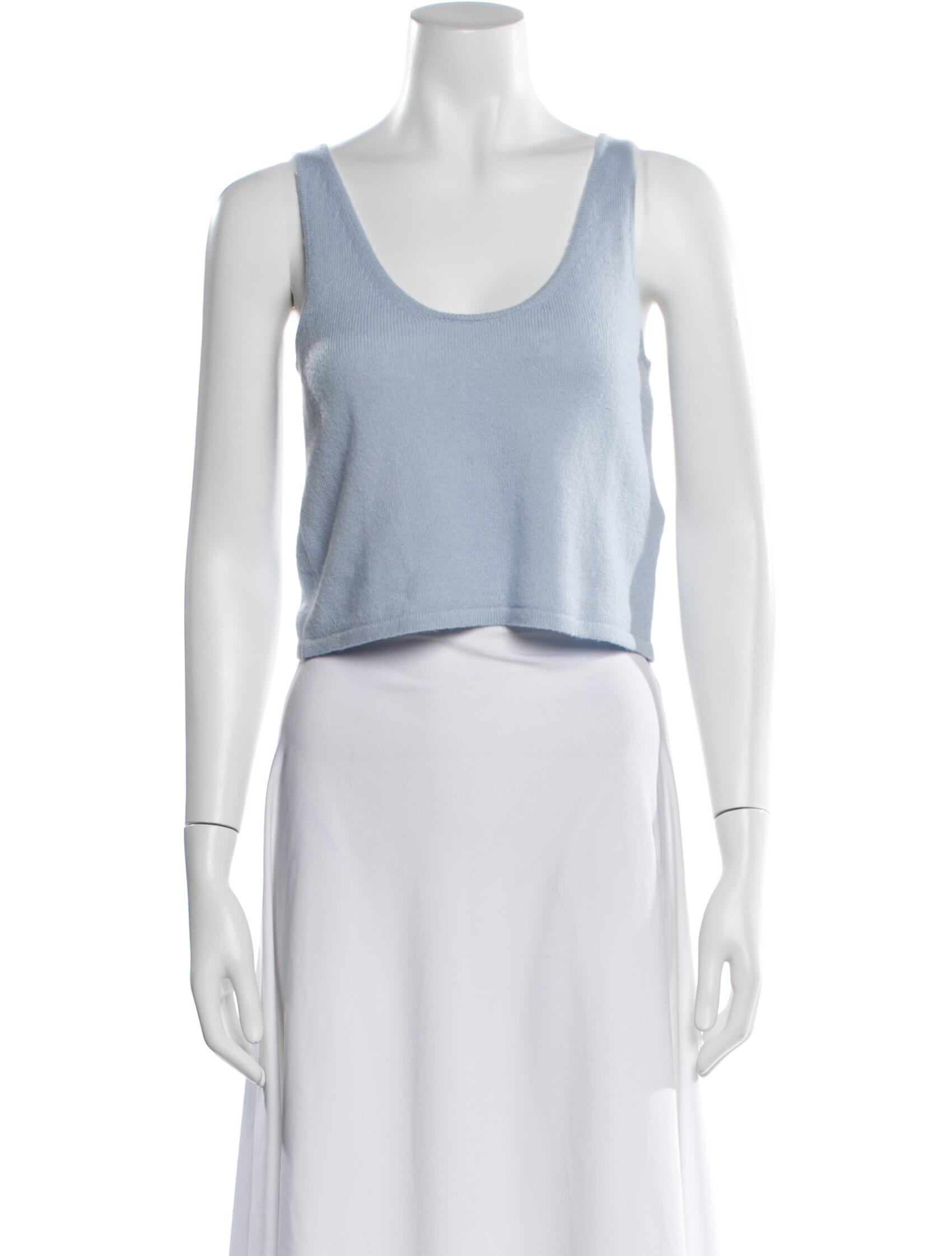 LAPOINTE Cashmere Scoop Neck Crop Top