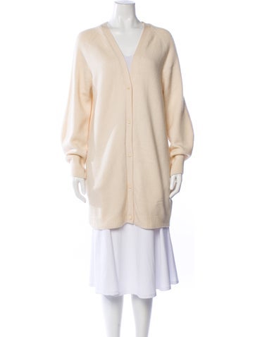 Pre-owned Lapointe Cashmere V-neck Sweater In Neutral