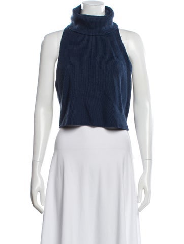 Pre-owned Lapointe Wool Turtleneck Sweater In Blue