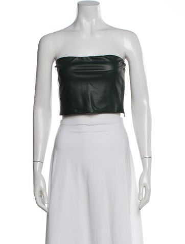 Pre-owned Lapointe Strapless Crop Top In Purple