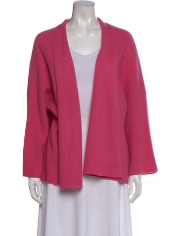 Pre-owned Lapointe Cashmere Open Front Sweater In Pink