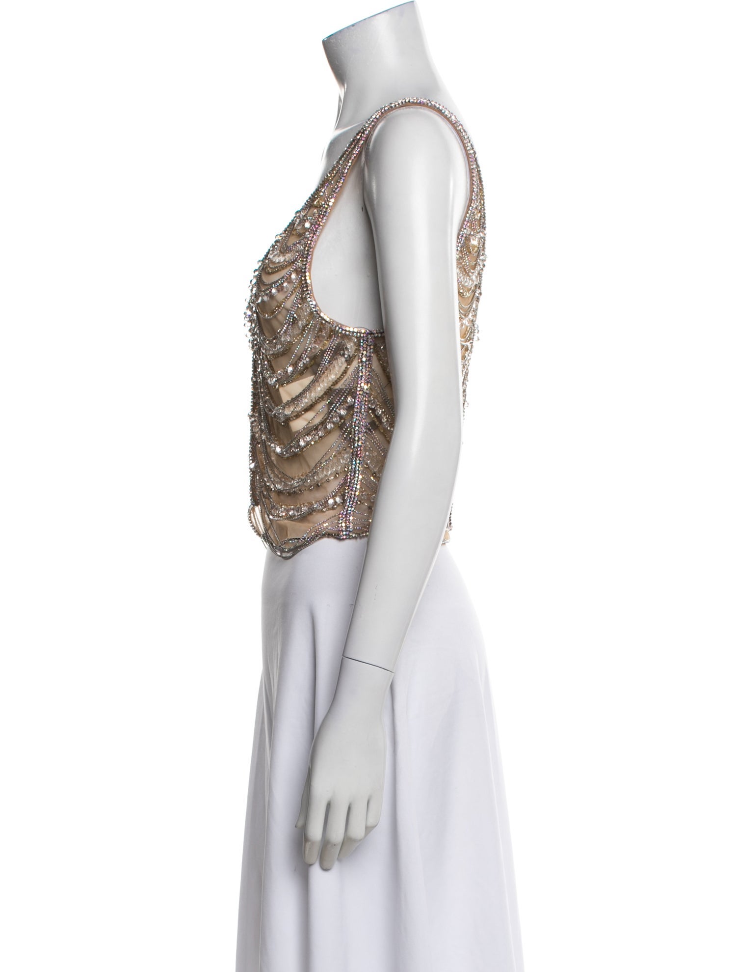 LAPOINTE Patterned V-Neck Top w/ Tags