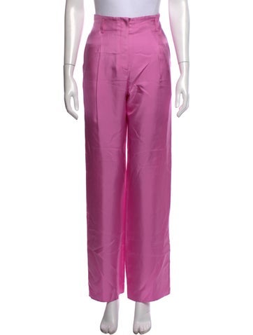Pre-owned Lapointe Silk Wide Leg Pants In Pink