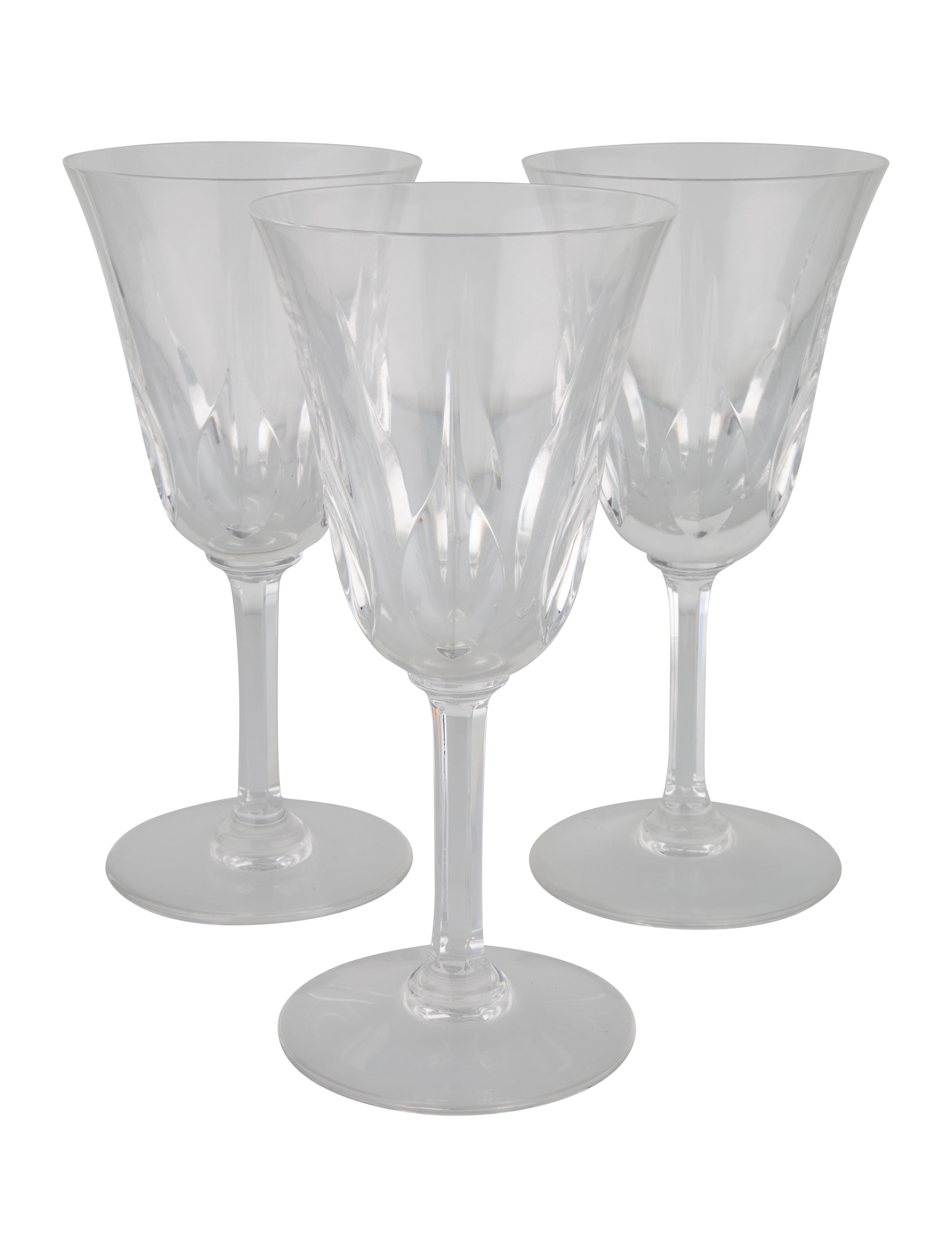 Saint-Louis Set of 3 Crystal Cerdagne Water Goblets