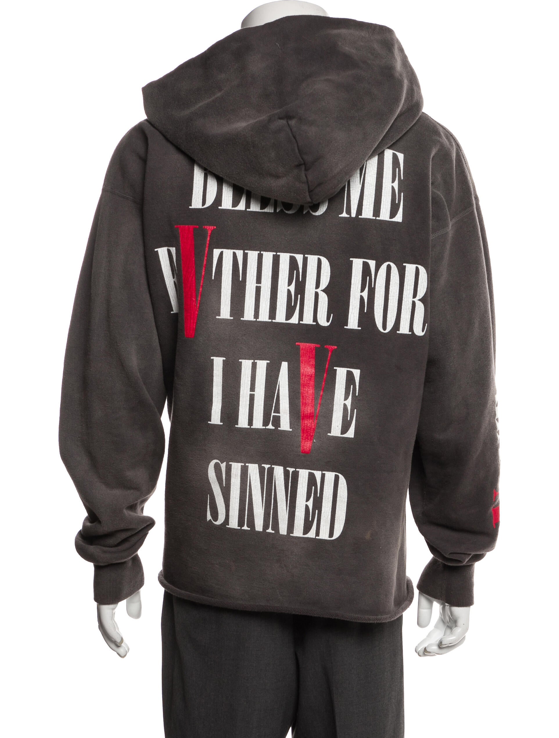 Saint Michael 2022 x Vlone Jesus Hoodie - Grey Sweatshirts