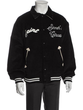 Saint Michael Graphic Print Varsity Jacket