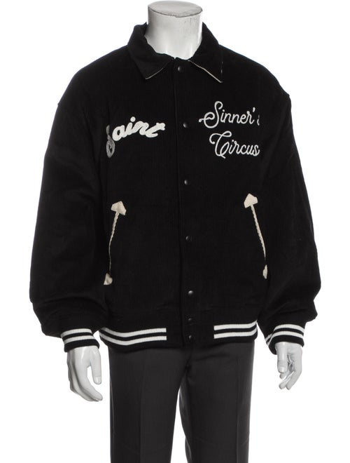 Saint Michael Graphic Print Varsity Jacket