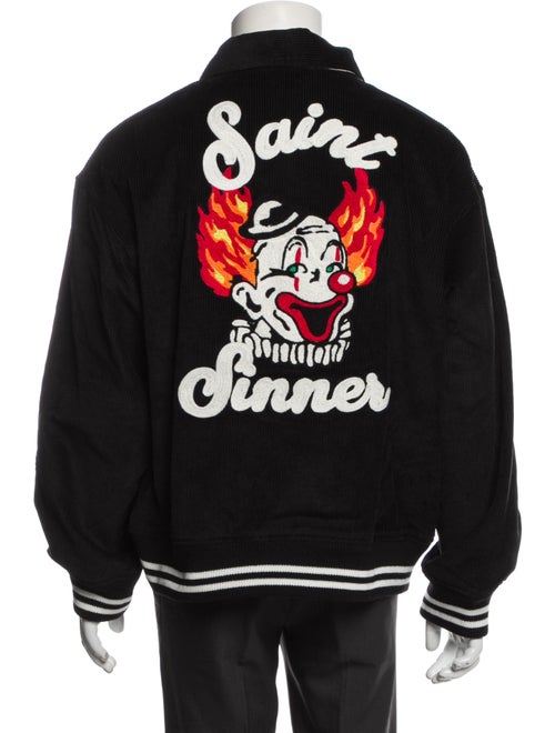 Saint Michael Graphic Print Varsity Jacket