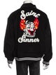 Saint Michael Graphic Print Varsity Jacket