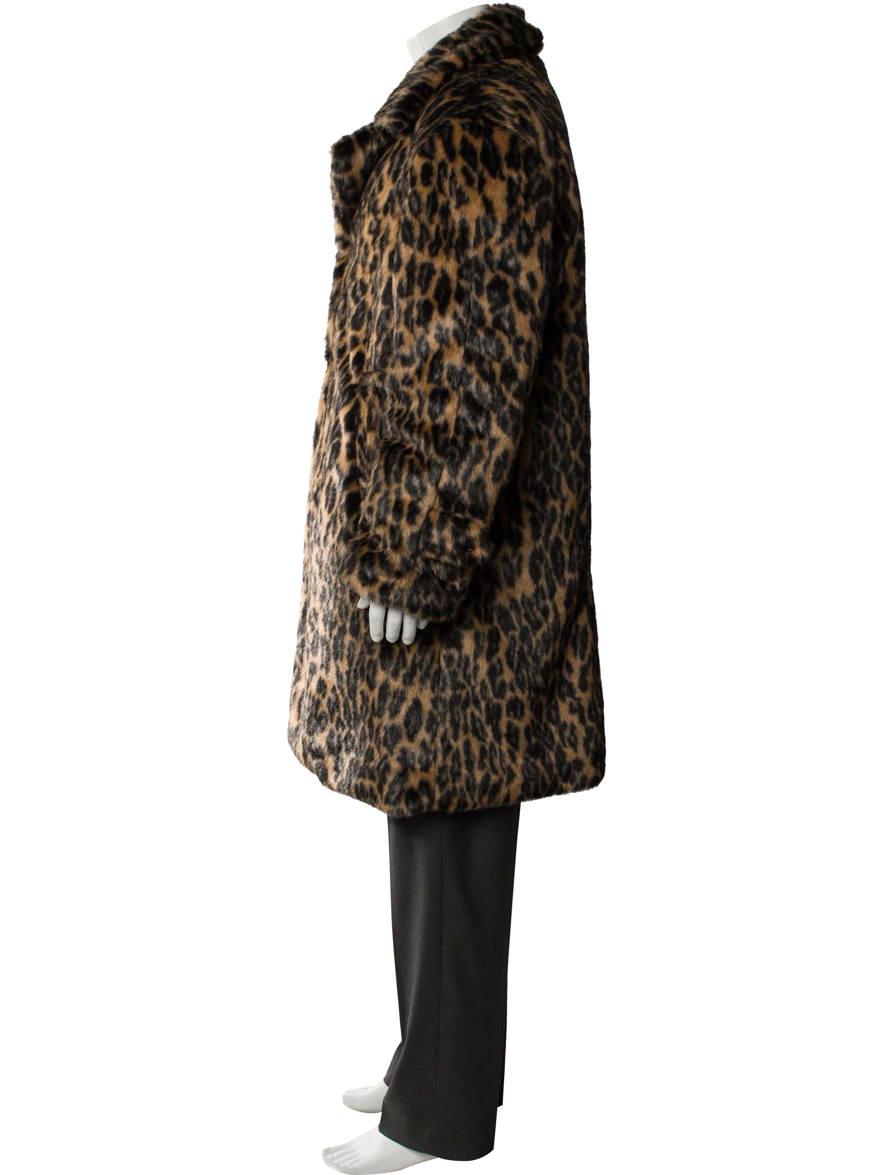 Saint Michael 'Leopard' Animal Print Overcoat w/ Tags