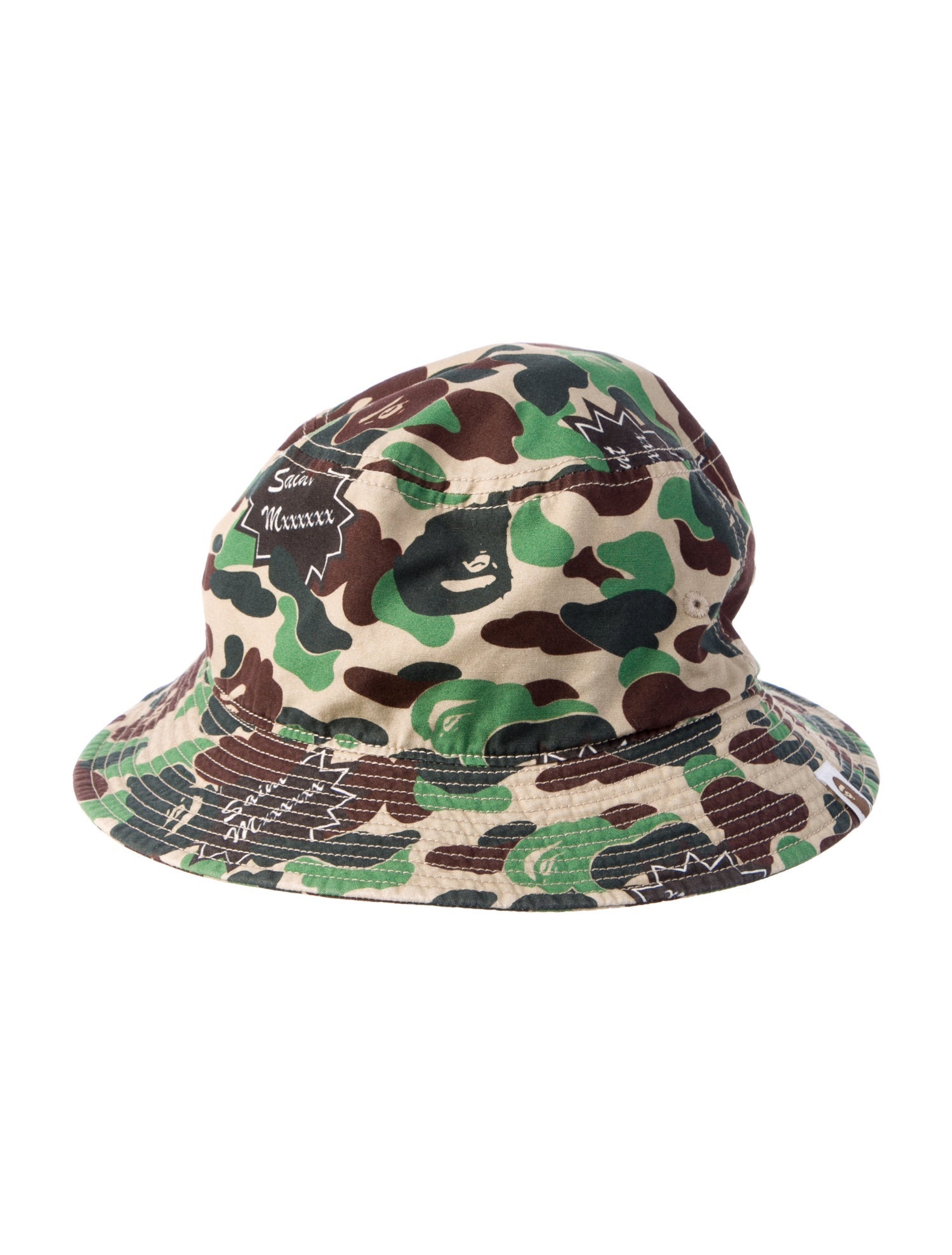 BAPE x Saint Michael ABC camo Bucket Hat w/ Tags