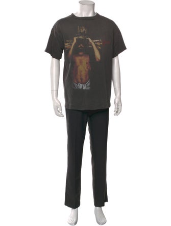 Saint Michael 'We Live in Hell' Graphic Print T-Shirt