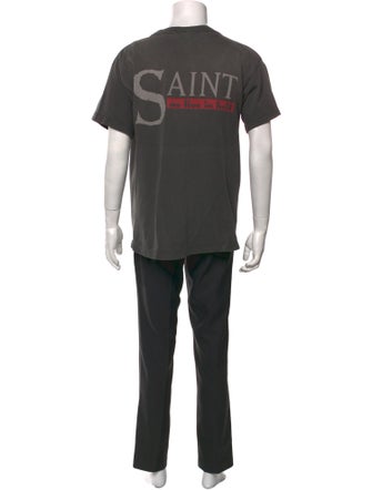 Saint Michael 'We Live in Hell' Graphic Print T-Shirt
