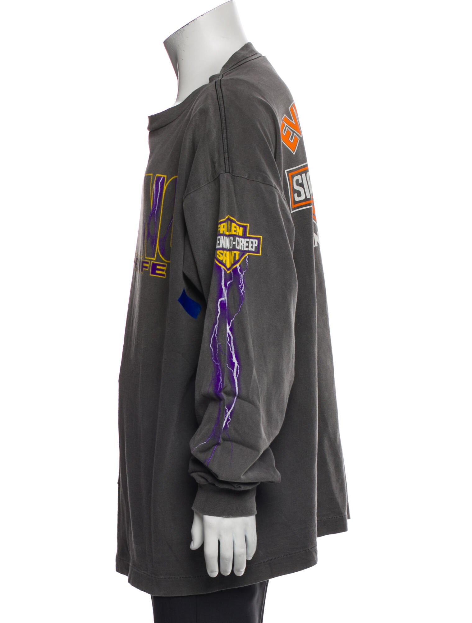 Saint Michael Evil Spirit Graphic Print Henley