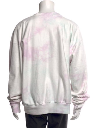 Saint Michael One Point Tie-Dye Print Sweatshirt
