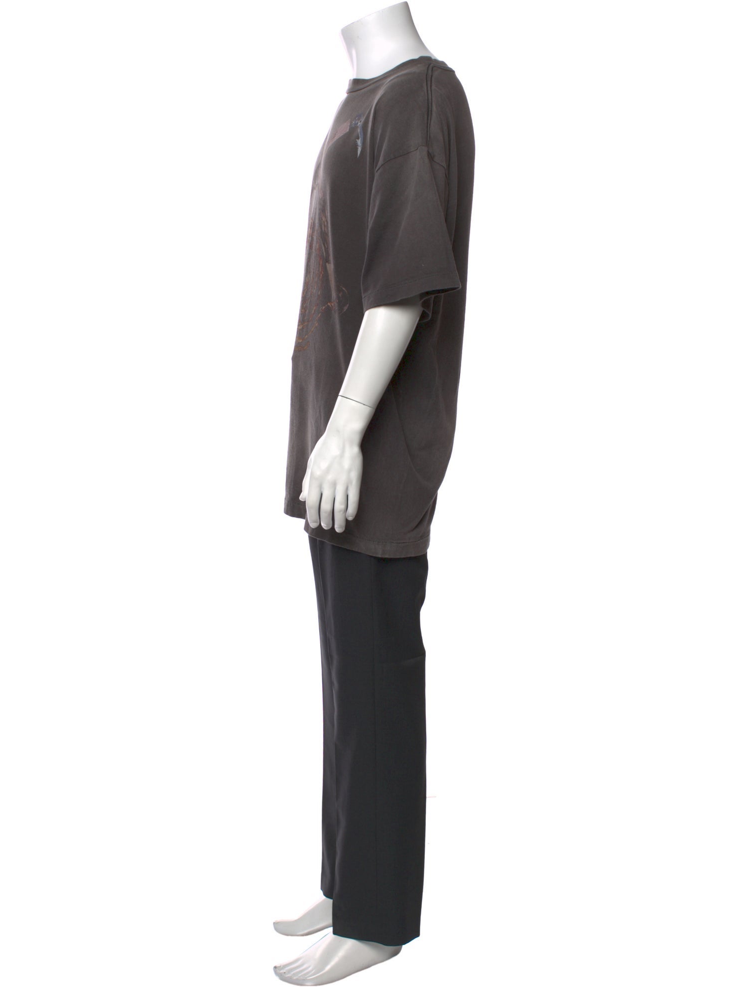 Saint Michael Nine Inch Nails Anchor Graphic Print T-Shirt