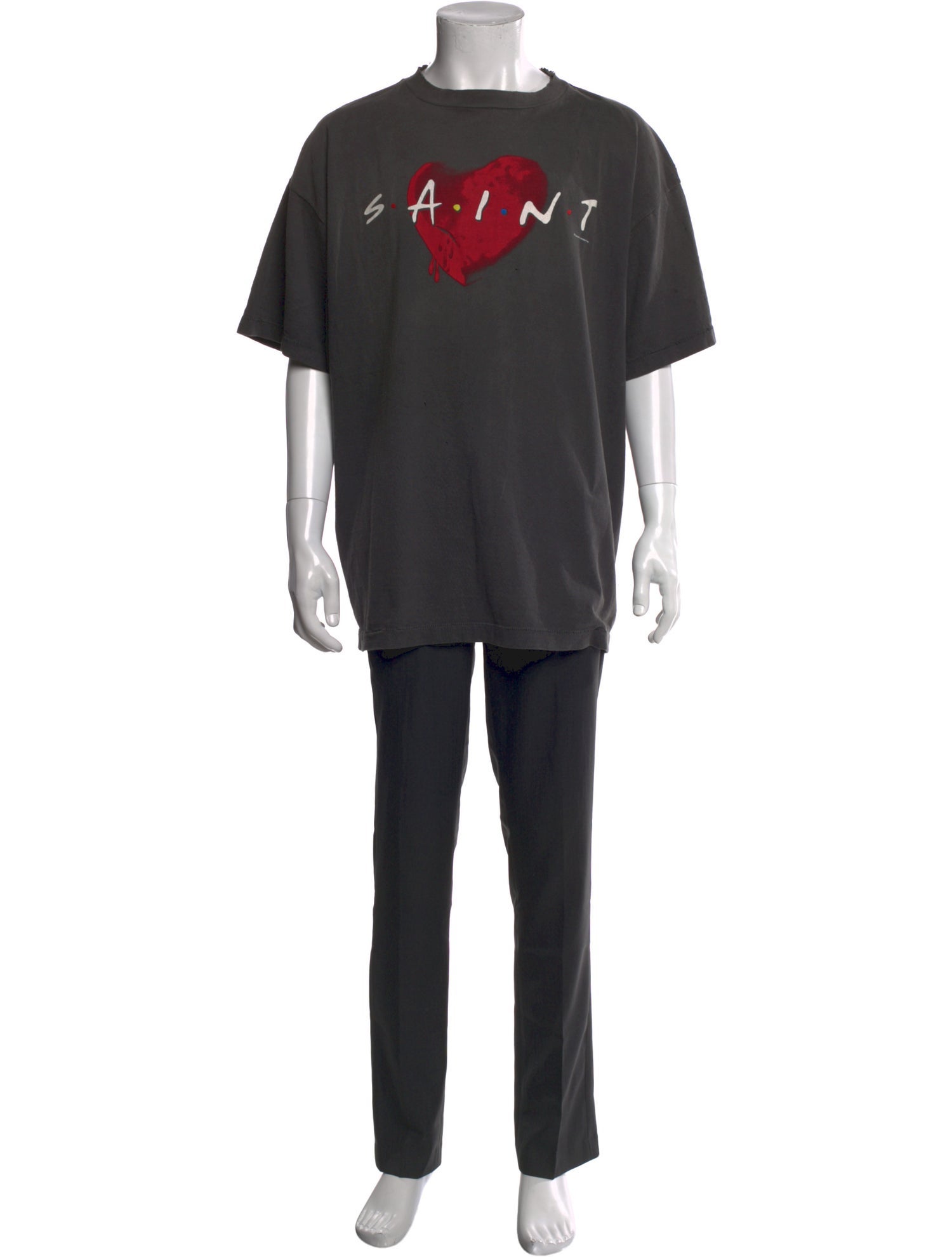 Saint Michael Graphic Print Crew Neck T-Shirt