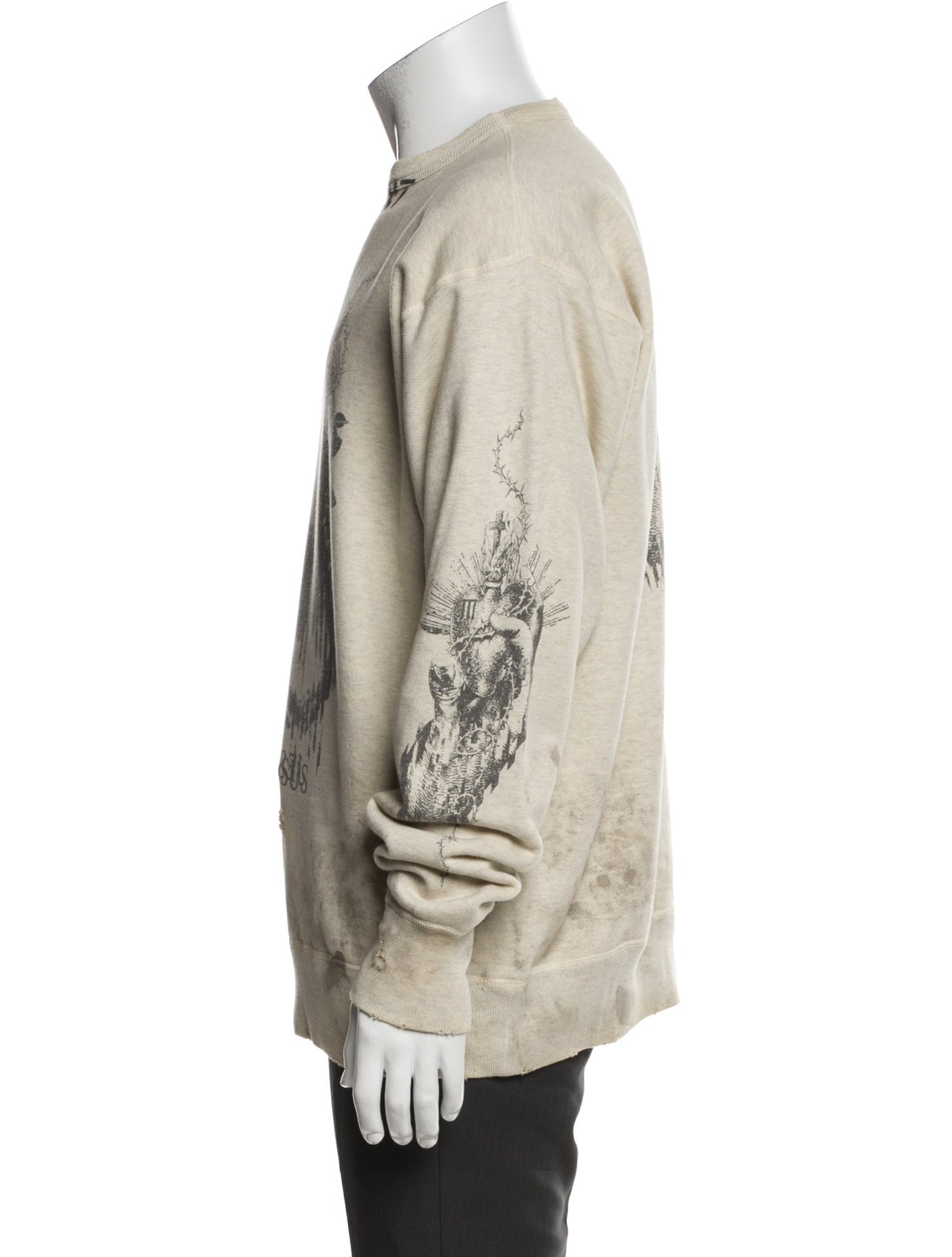 Saint Michael Graphic Print Crew Neck Sweatshirt