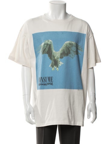 Pre-owned Saint Michael Consume Graphic Print T-shirt W/ Tags In White