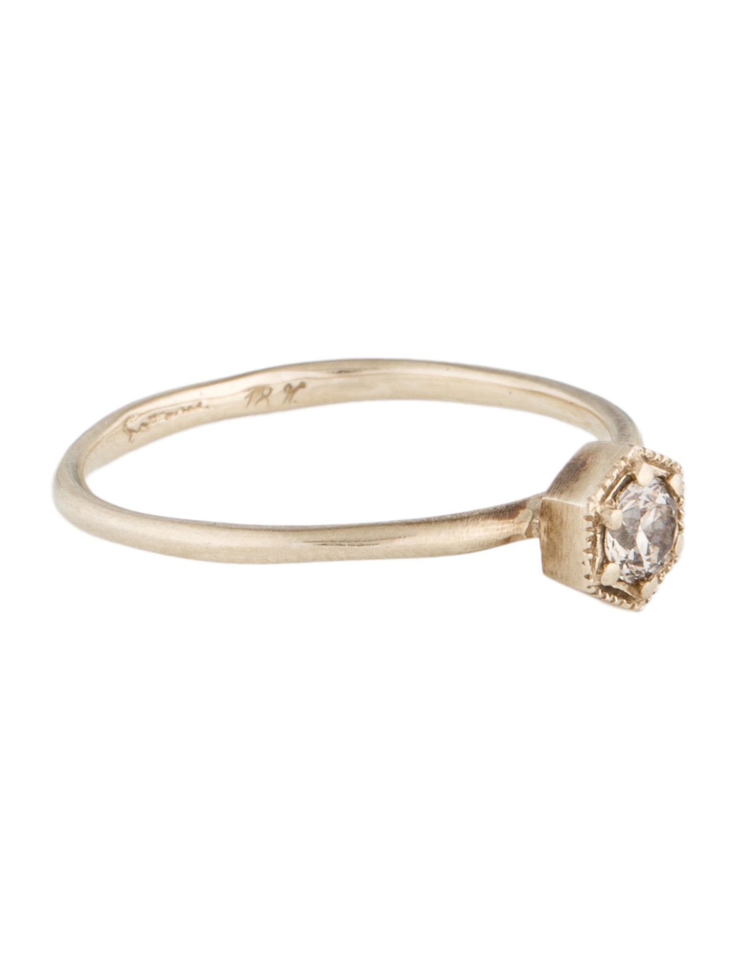 Satomi Kawakita 18K Diamond Hexagon Ring