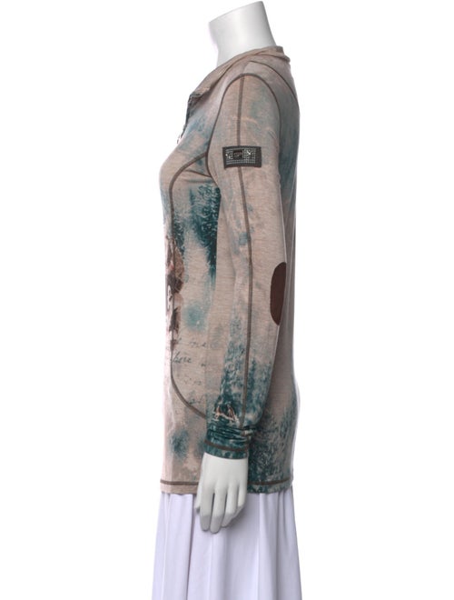 Sportalm Graphic Print Long Sleeve Button-Up Top