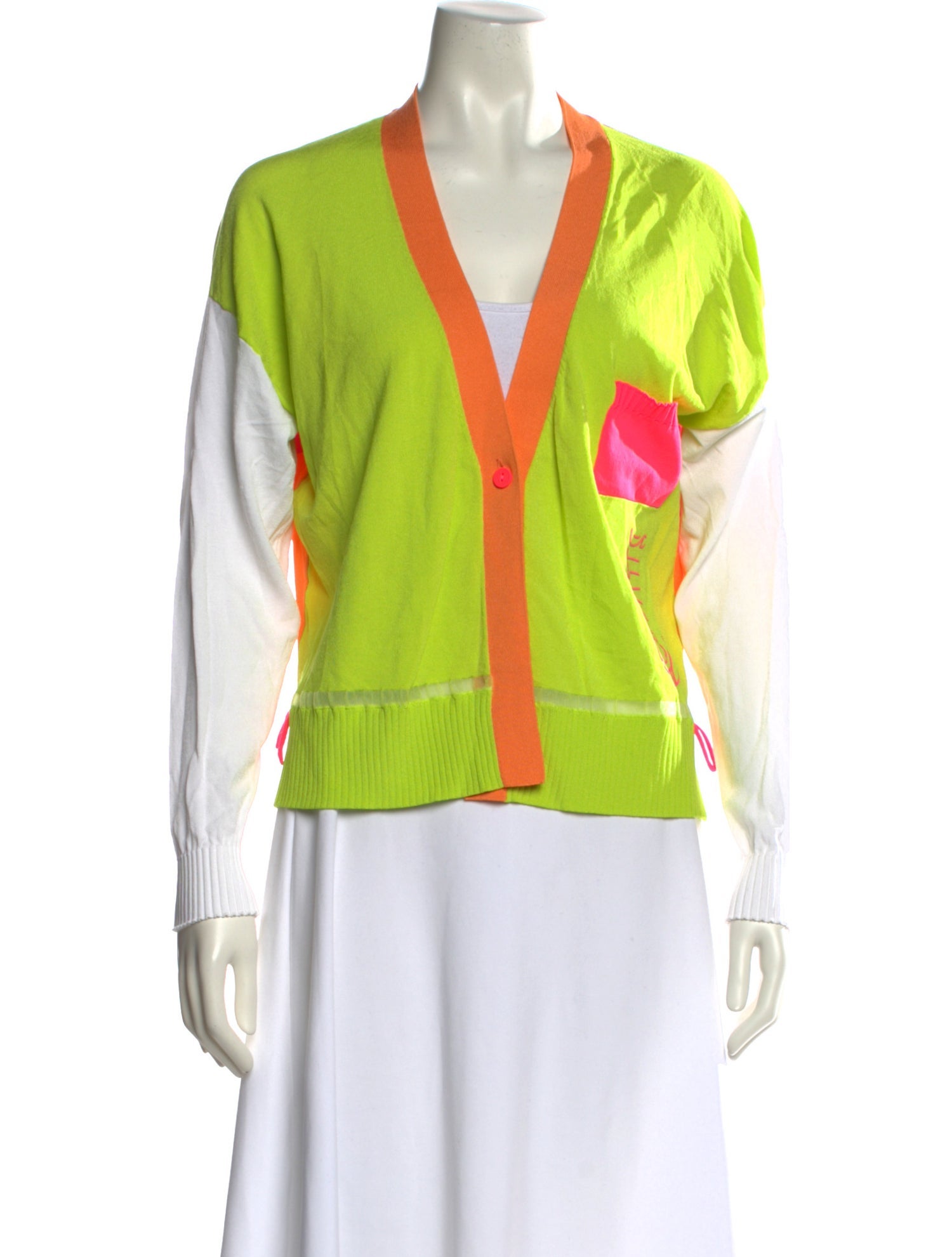 Sportalm Colorblock Pattern V-Neck Sweater