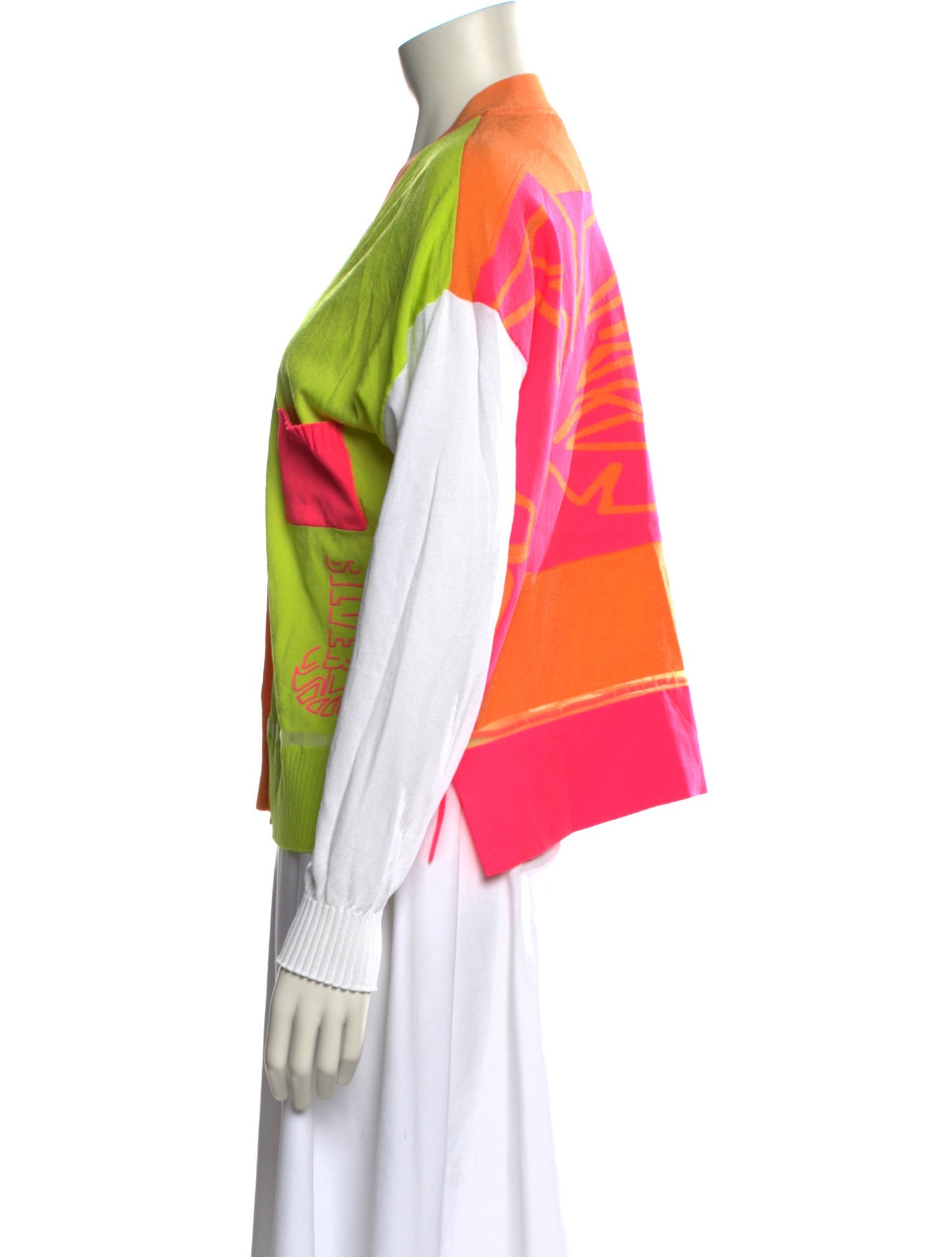 Sportalm Colorblock Pattern V-Neck Sweater