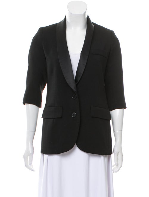 Smythe Structured Shawl Collar Blazer Black