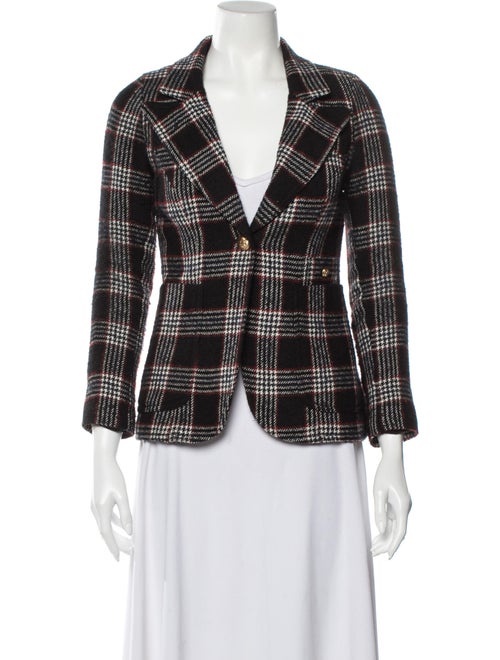 Smythe Wool Plaid Print Blazer Wool