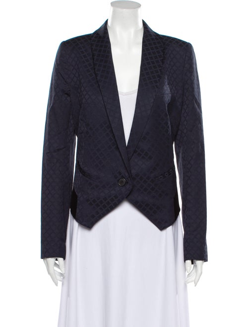 Smythe Jacquard Structured Blazer Navy