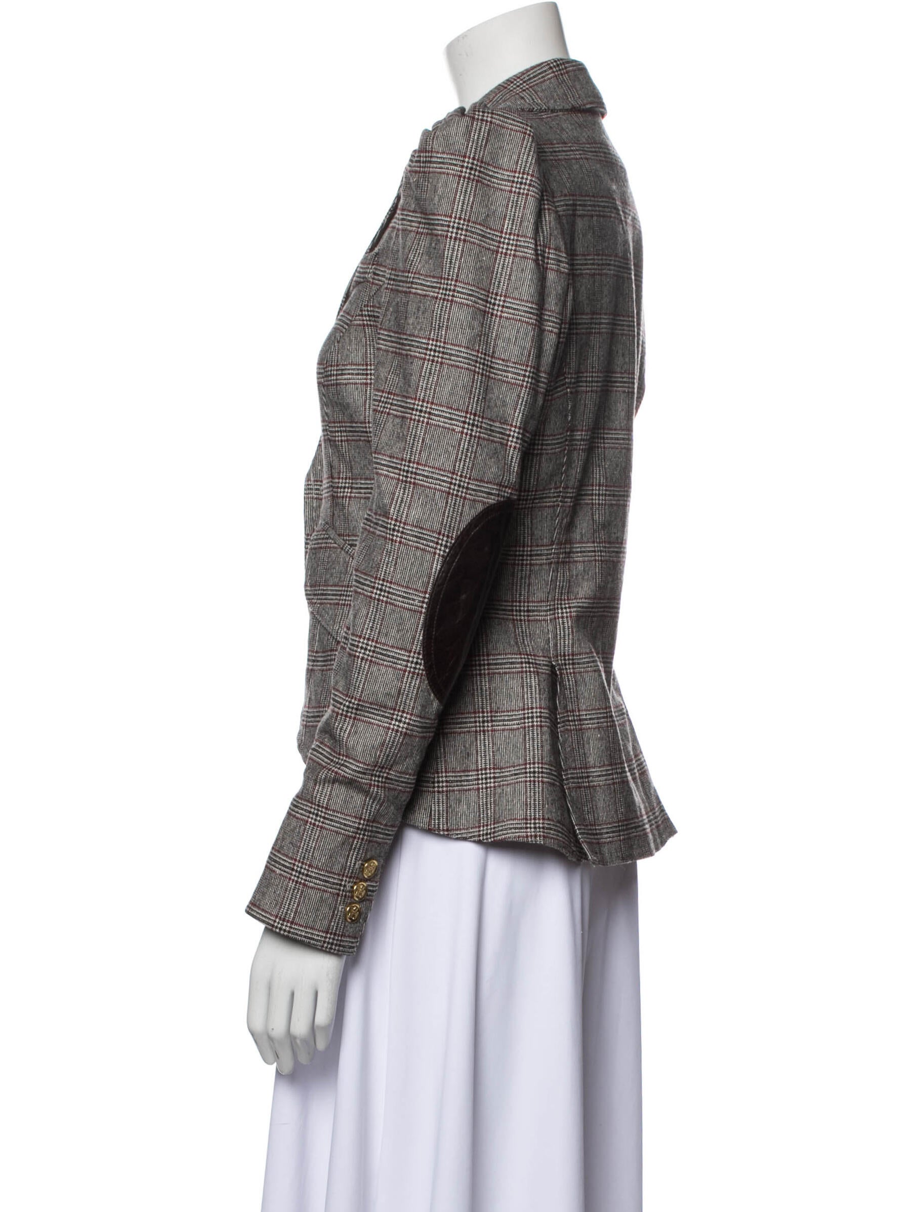 Smythe Plaid Print Blazer