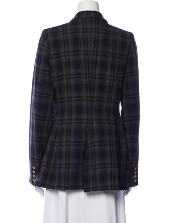 Smythe Plaid Print Blazer