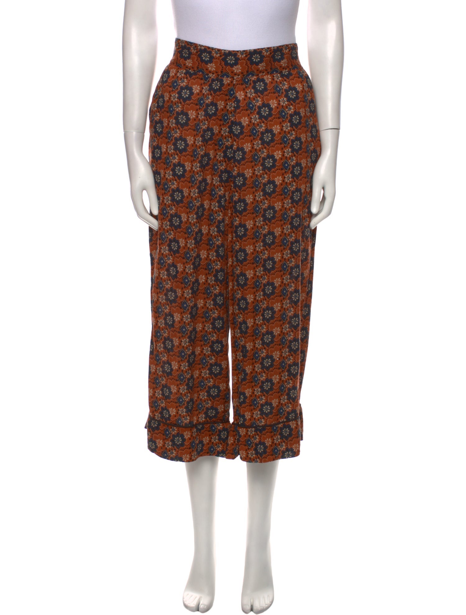 Smythe Floral Print Wide Leg Pants