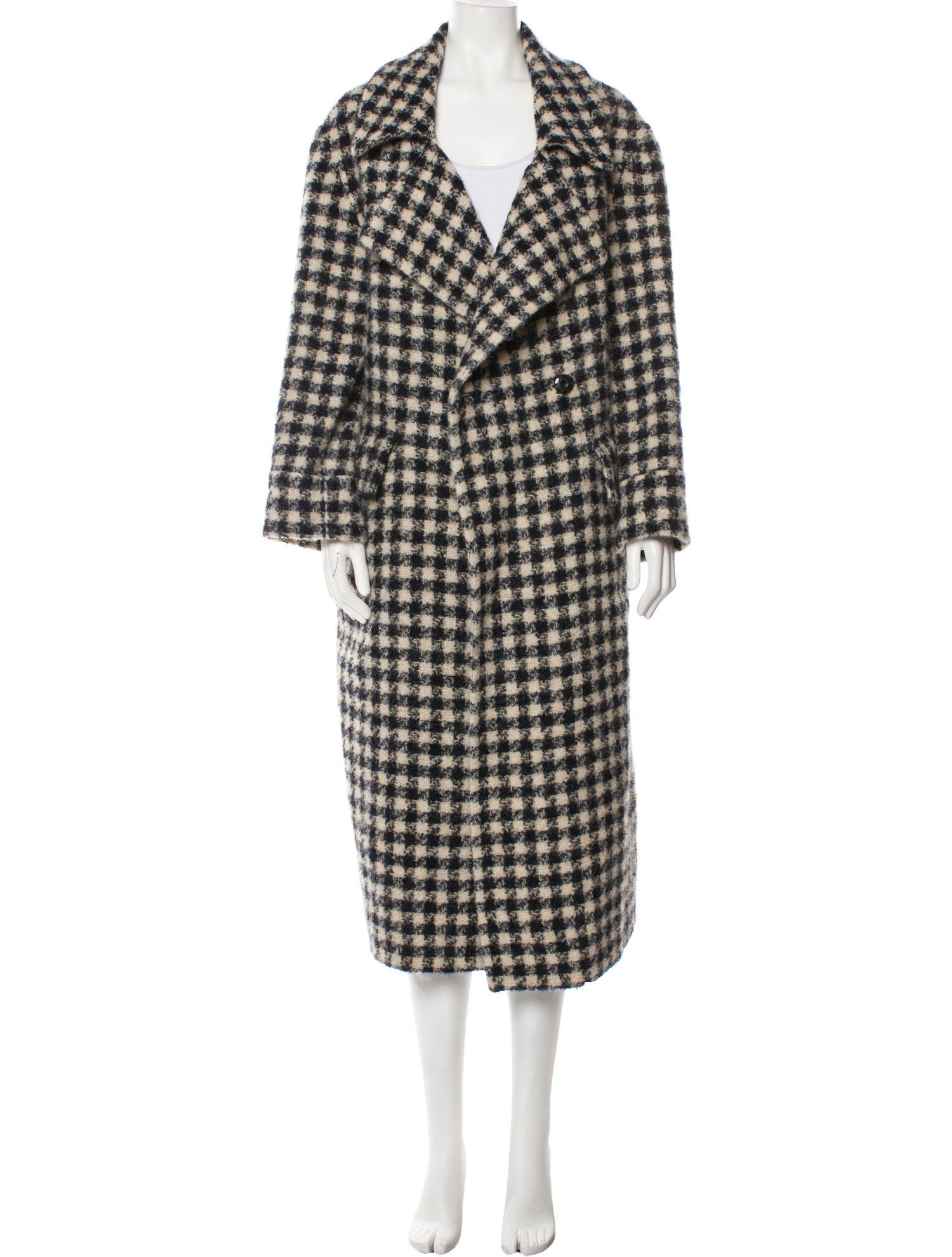 Smythe Plaid Print Peacoat