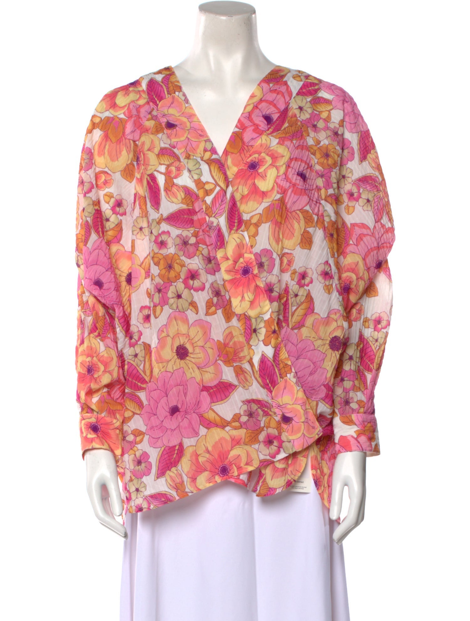 Smythe Floral Print V-Neck Blouse