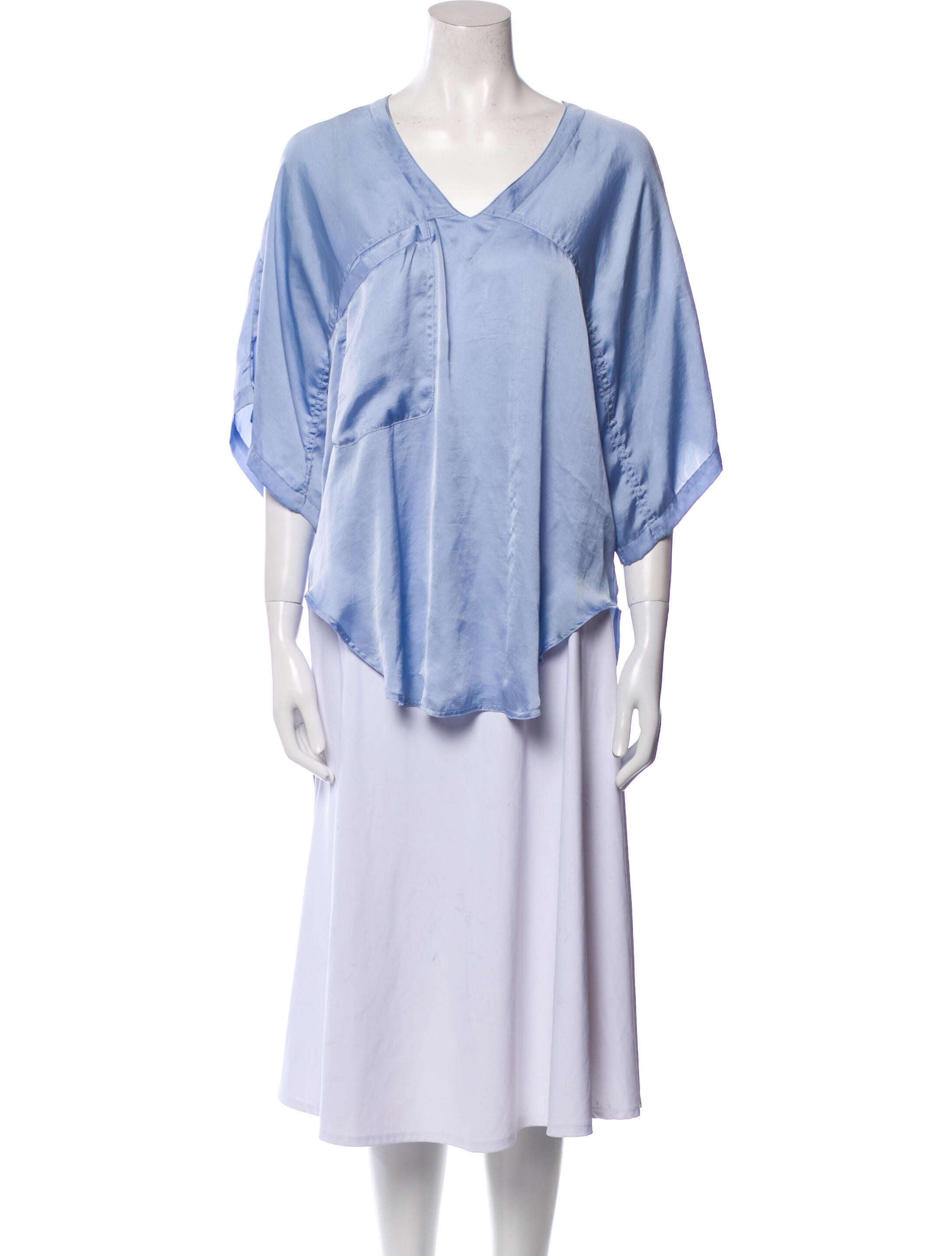 Smythe V-Neck Three-Quarter Sleeve Tunic