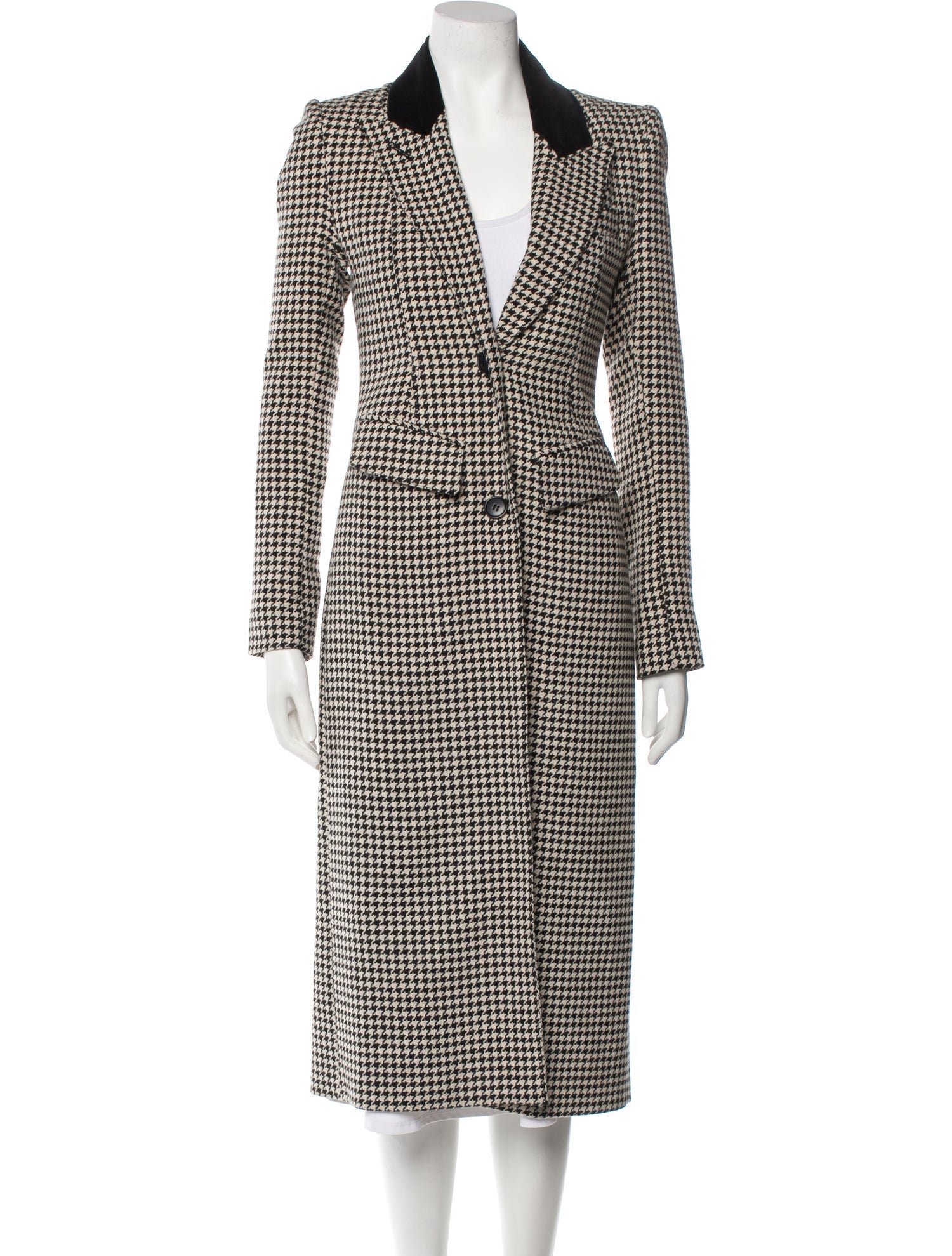 Smythe Houndstooth Print Coat