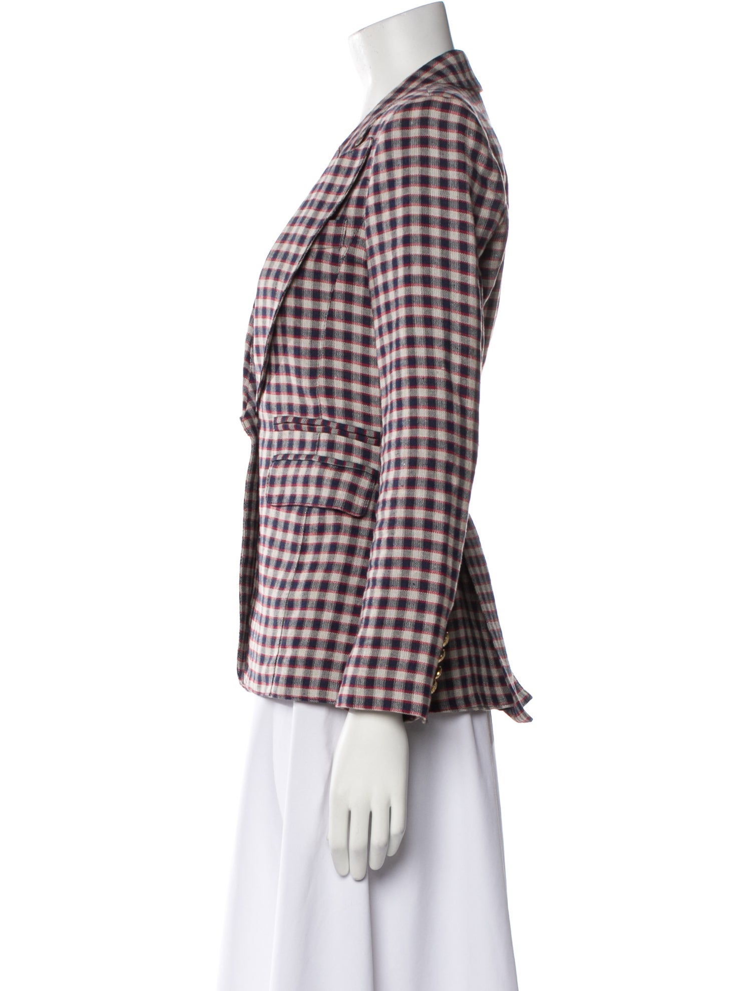 Smythe Plaid Print Blazer