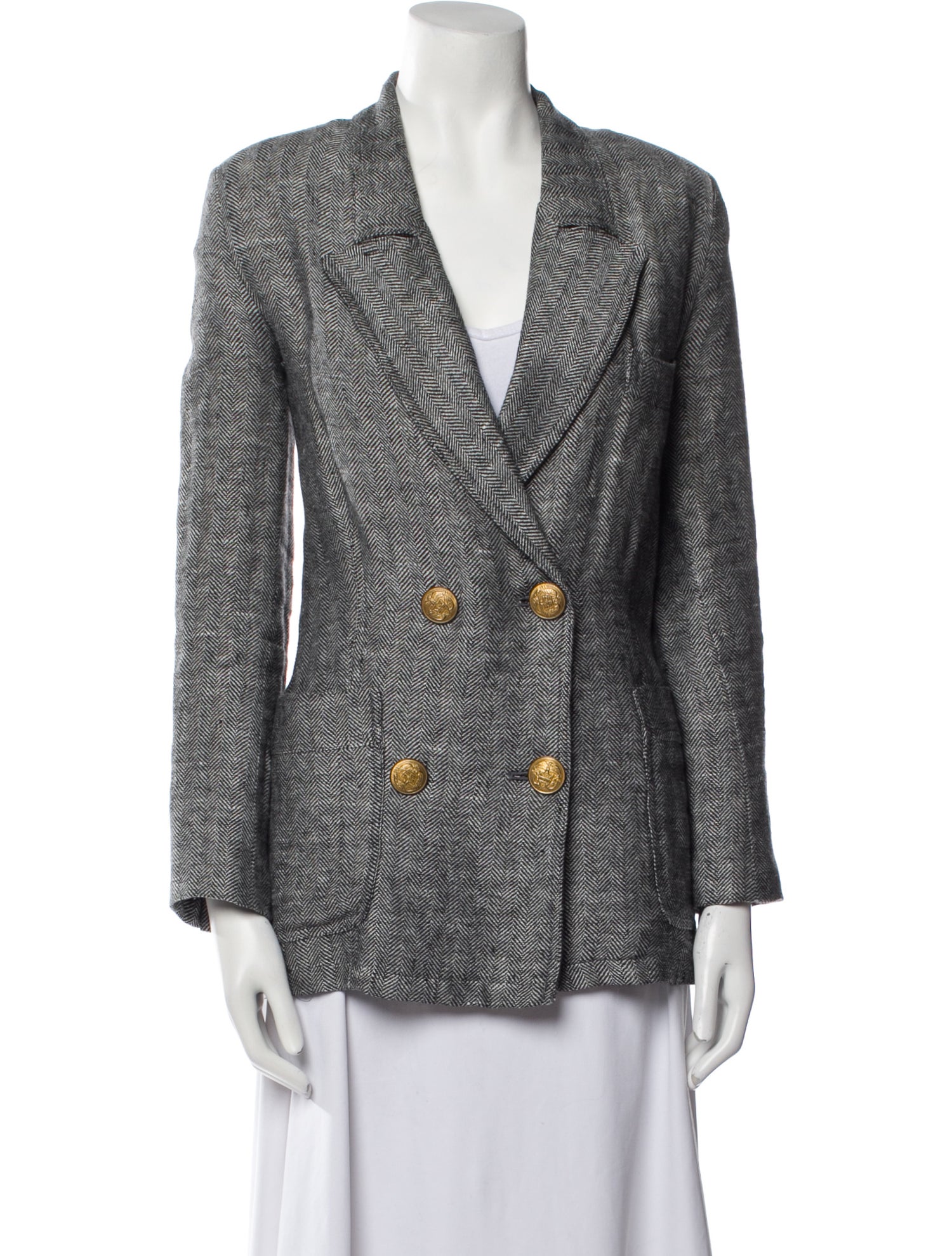 Smythe Linen Printed Blazer