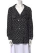 Smythe Polka Dot Print Long Sleeve Button-Up Top